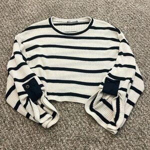 ZARA Women's Cropped Striped Top Size Small